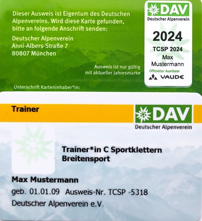 Muster DAV-Ausweis